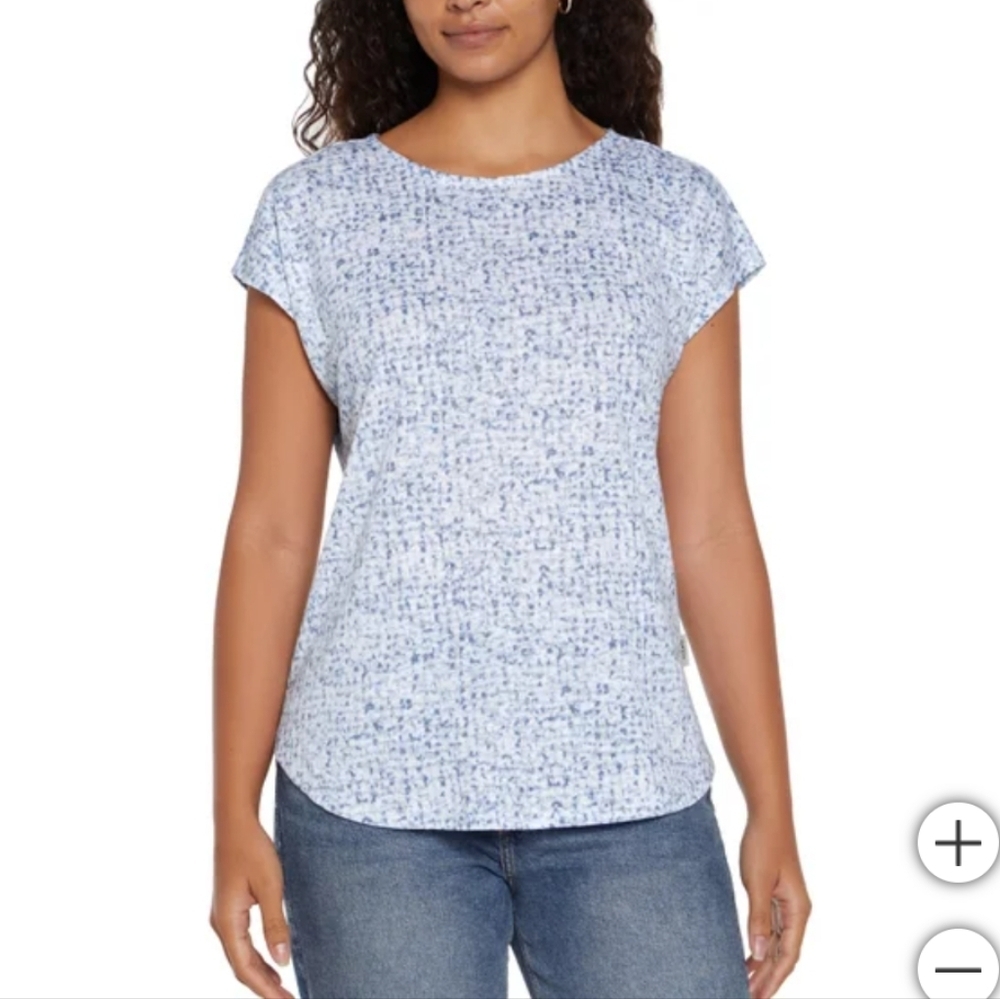 NWT Orvis Women's Linen Blend Short Sleeve Top Blue S XXL L XL M